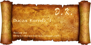 Ducza Kornél névjegykártya